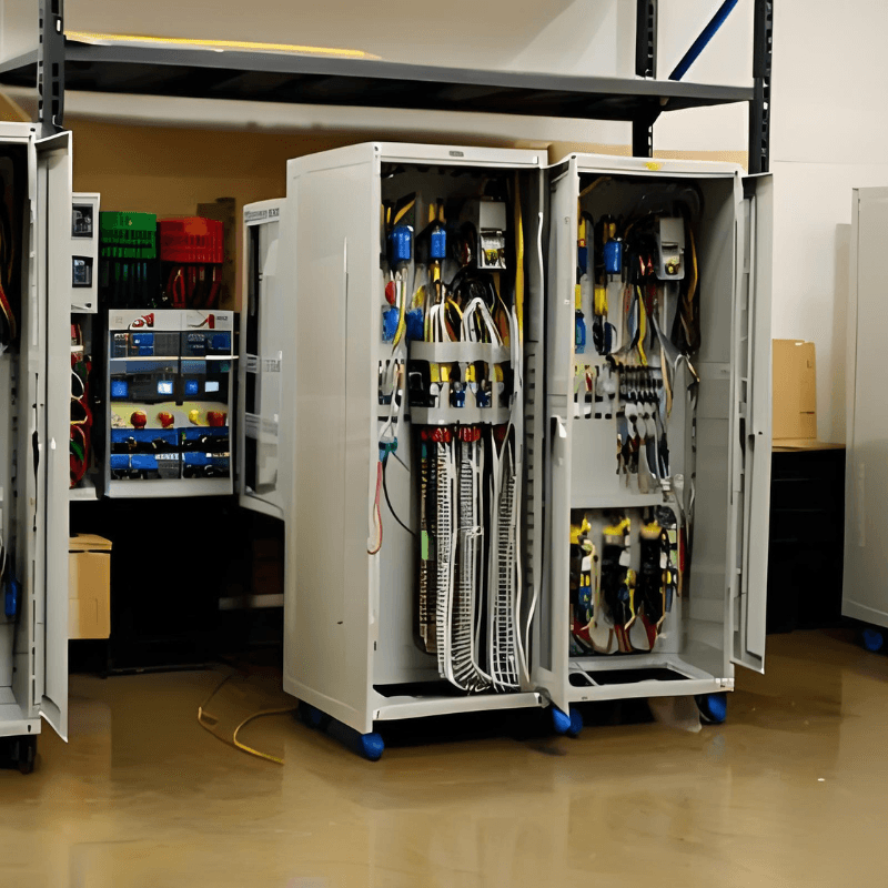 Organized Electrical Control Cabinets for Industrial Automation