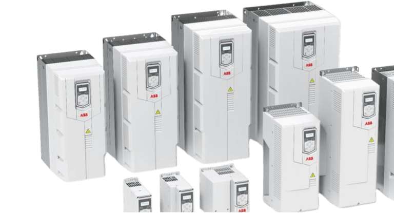 ABB VFD drives for industrial applications in different sizes