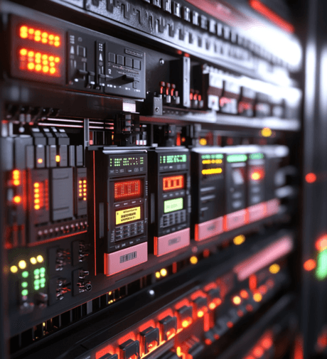 Allen-Bradley ControlLogix PLC processing section with control modules