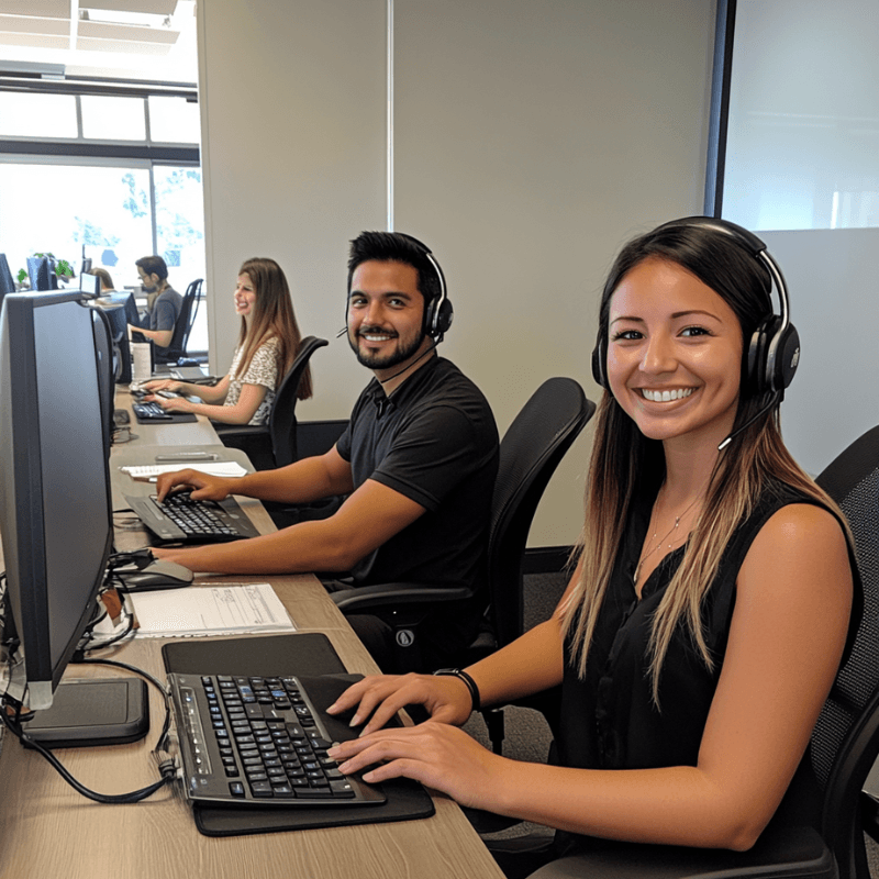 Professional Customer Support Team Assisting Clients