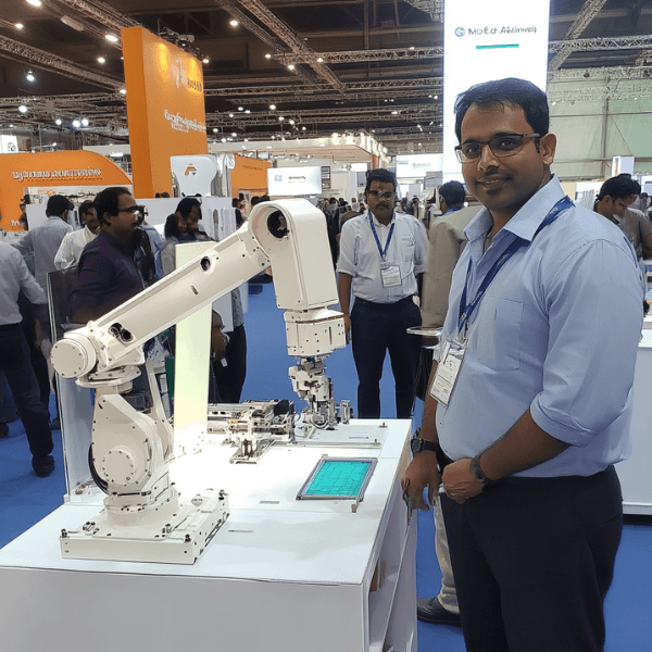 Trade Fair Display of Advanced Industrial Robotic Arm