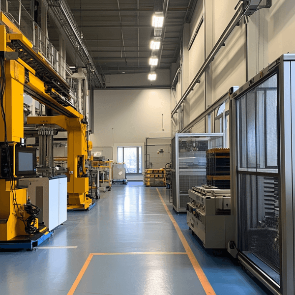 Modern Factory Floor with Advanced Automation