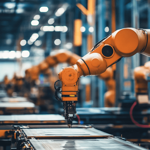 Robotic Arm Assembling Products on a Production Line