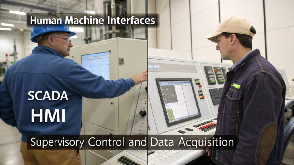 alt text: HMI vs SCADA