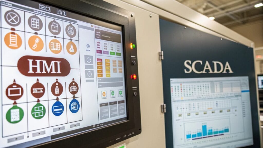 alt text: HMI vs SCADA differences